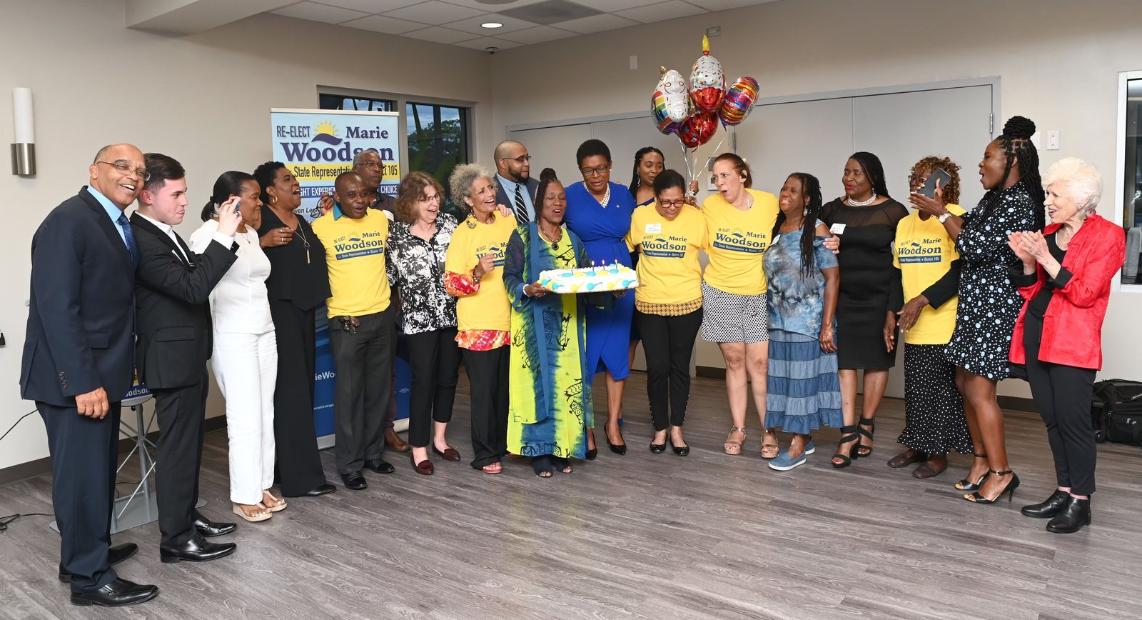 Marie Woodson with the District 105 community