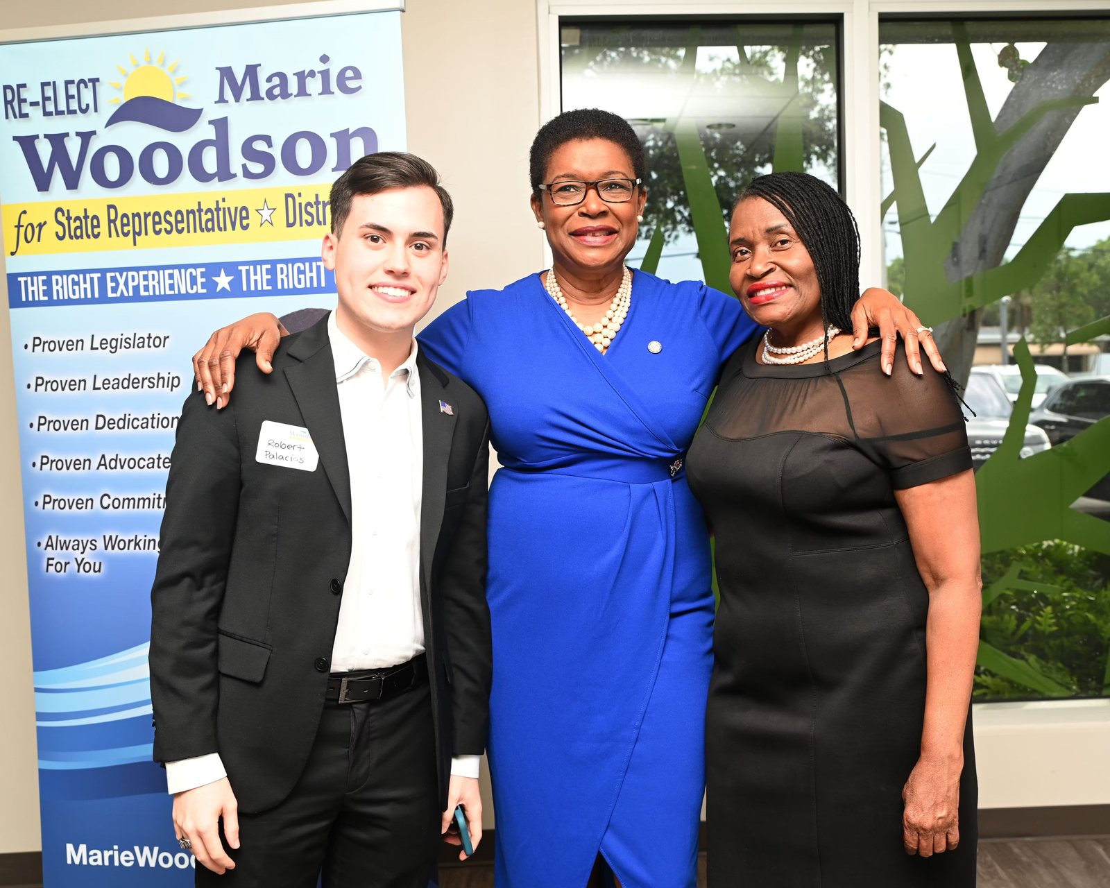 Marie Woodson with the District 105 community