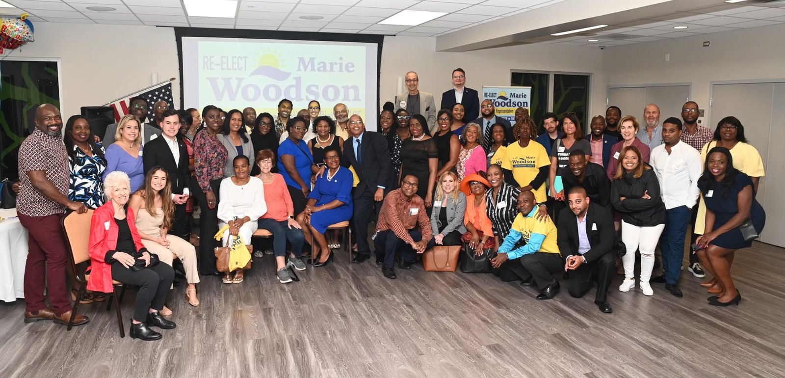 Marie Woodson with the District 105 community