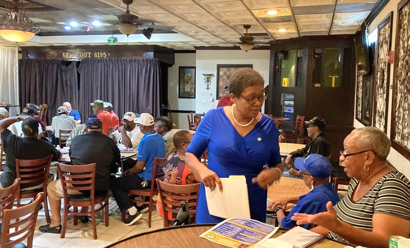 Marie Woodson with the District 105 community