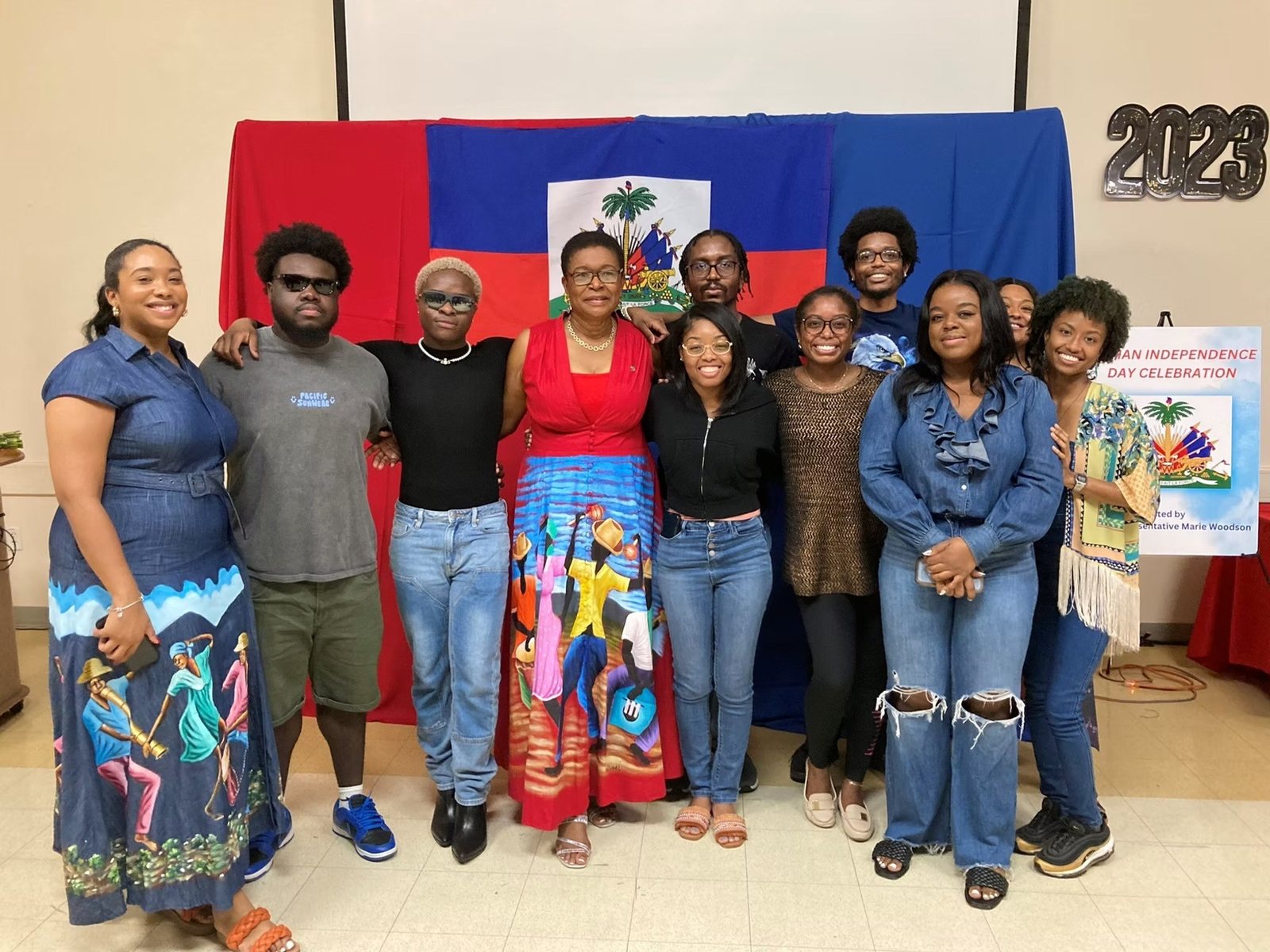 Marie Woodson with the District 105 community