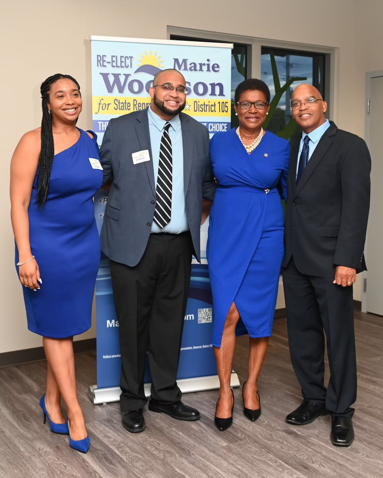 Marie Woodson with the District 105 community