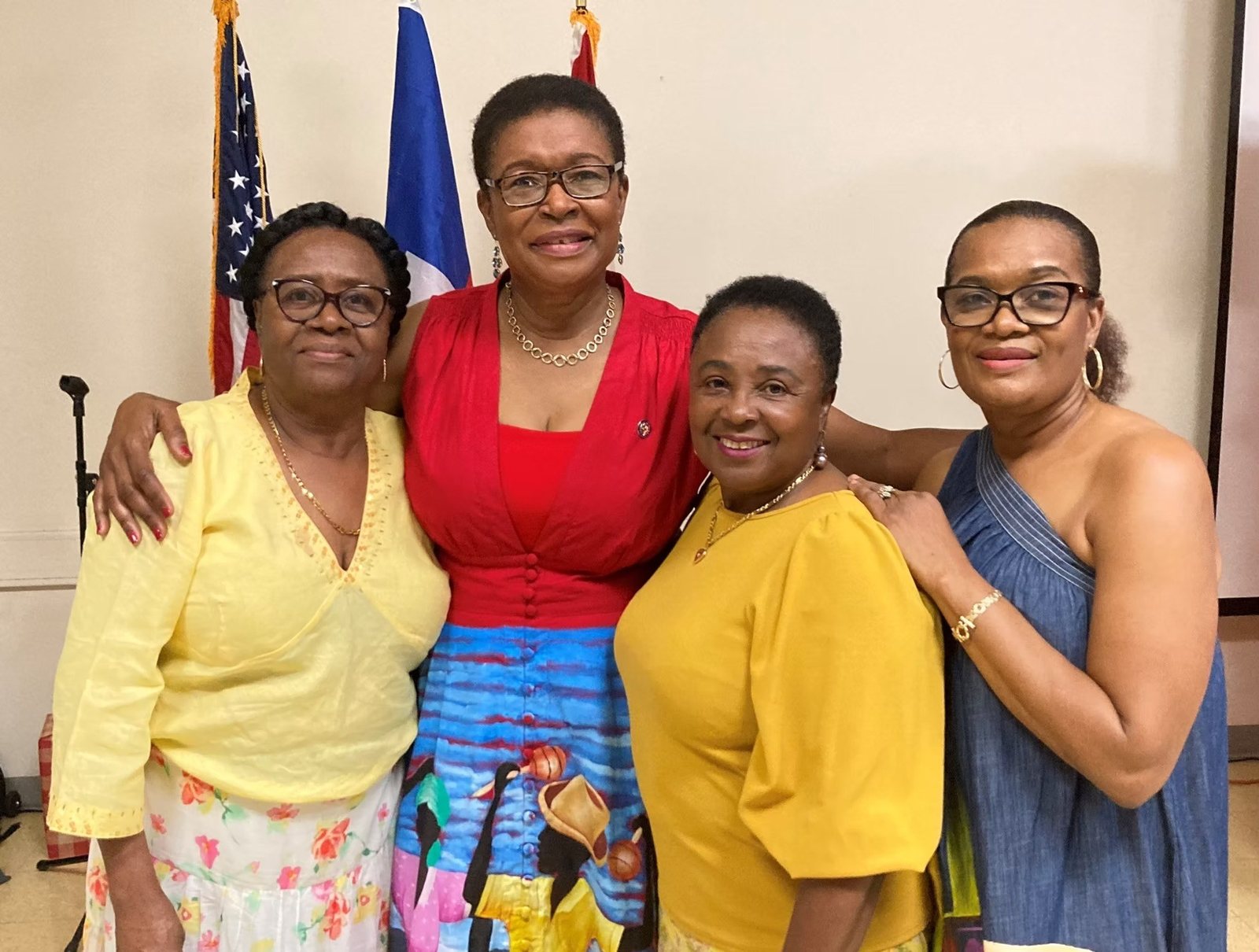 Marie Woodson with the District 105 community