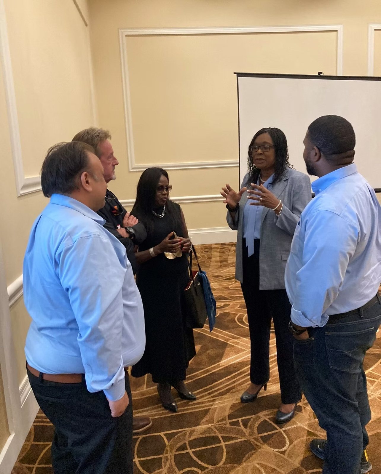 Marie Woodson with the District 105 community